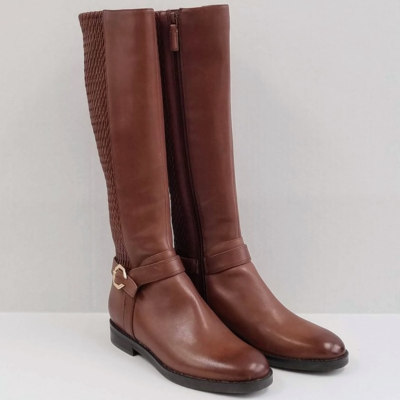 Cole Haan Brown Leather Leela Grand OS Knee-High Riding Boots Size 5 - Picture 2 of 9